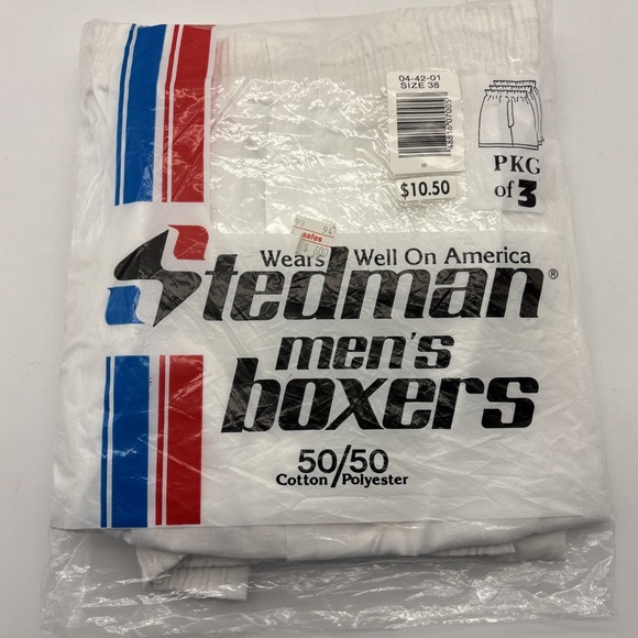 Stedman Other - NOS Vtg Mens 38 Stedman Boxers Shorts 50/50 Size 38 Made in USA Underwear